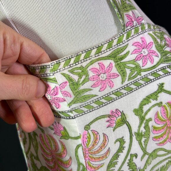 Juliet Dunn Size M? Tie-Shoulder Poppy Dress Button-Front Lined Pockets Cotton - Picture 9 of 16